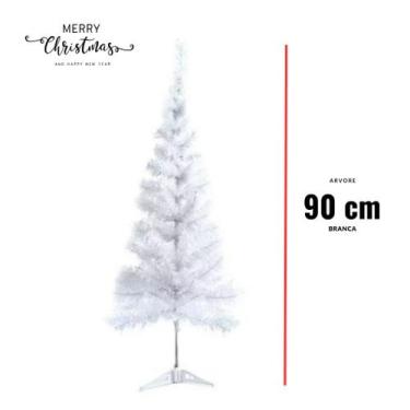 Imagem de Arvore De Natal Plástico Branca Tradicional Artificial 90cm  - Nipocen