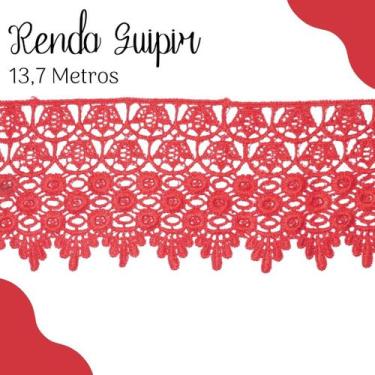 Imagem de Renda Guipír Coral - Rolo Com 13,7 Metros - Chl185 - Nybc