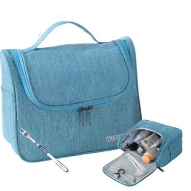 Imagem de Necessaire Masculina Feminina Viagem Mala Divisória Gancho de pendurar