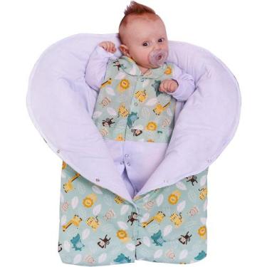 Imagem de Porta Bebê Saco De Dormir Menino Quentinho Safari - Bebê Feliz