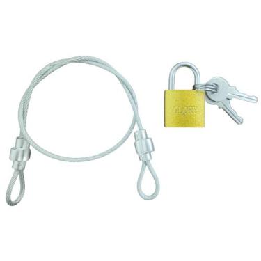 Imagem de Kit Lacre de Aço + Cadeado Segurança Trava Ziper para Malas e Bagagens