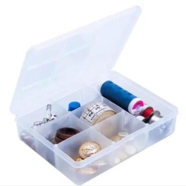 Imagem de Caixa Organizadora 7 Divisórias Multiuso Pesca Costura Parafusos Aviam