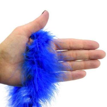 Imagem de Kit 10 Marabus de Pena Azul Royal - Silvia Armarinho