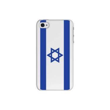 Imagem de Cellet Capa Proguard com bandeira de Israel para Apple iPhone 4/4S - Branca