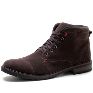 Imagem de Bota Masculina Bredeni Camurça Latitude Estilo Casual, 42, Marrom, Mas