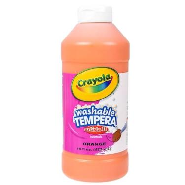 Imagem de Crayola Artista II Washable Tempera Paint 16oz Orange
