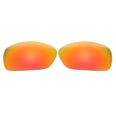 Imagem de NicelyFit Lentes de reposição polarizadas para óculos de sol Oakley Hijinx armação de vidro (espelho vermelho fogo), Espelhado vermelho fogo, Hijinx