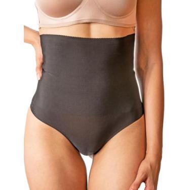 Imagem de Calcinha Cinta Modeladora Cintura Alta Sem Costura Não Enrola Alta Com