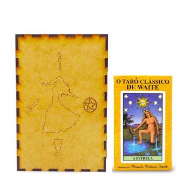 Imagem de Tarô Clássico Waite Pamela e Porta Tarô Místico Madeira - Flash