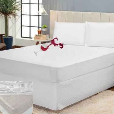 Imagem de Protetor para Colchão Impermeável Cama Casal Queen Com Elástico em Tod