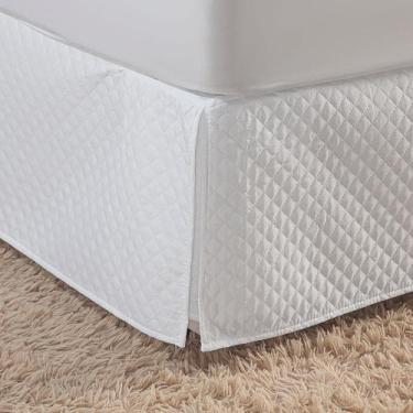 Imagem de saia box matelada casal padrão branco (mr)