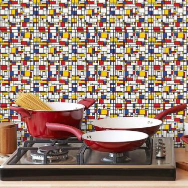 Imagem de Adesivo de Azulejo Abstrato 20x20 cm com 12un - Quartinhos