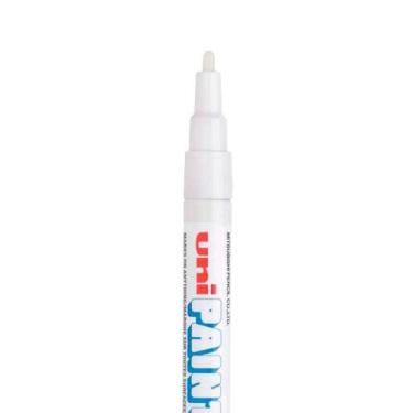 Imagem de Kit 3 Marcador Permanente UniPaint Marker PX-21 Branco - Uni-ball