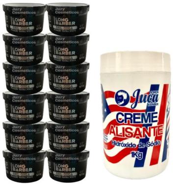 Imagem de Kit Alisante Americano 1kg Juca + 12 Gel Long Barber 300g - Juca Men 4