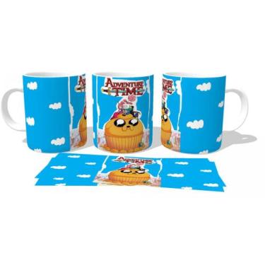 Imagem de Caneca polimero plástico copo  Hora Aventura Jake doce finn - Empório 