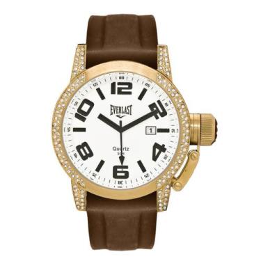 Imagem de Relógio Feminino Everlast Analógico Prova D'Água Moderno, Marrom