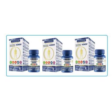 Imagem de Kit Com 3cx Polivitaminico Homem 30Cps - Catarinense - Catarinense Pha