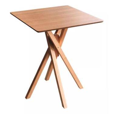 Imagem de Mesa Quadrada em Madeira de 60cm June na cor Freijó - Pizarro