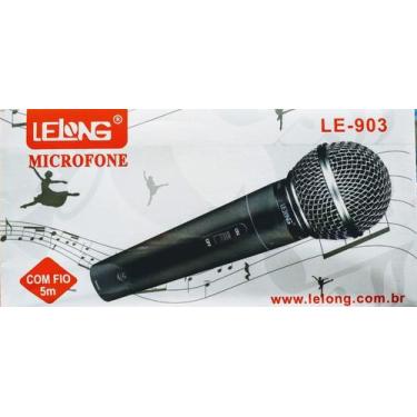 Imagem de Microfone com fio 5m le-903 lelong, Preto