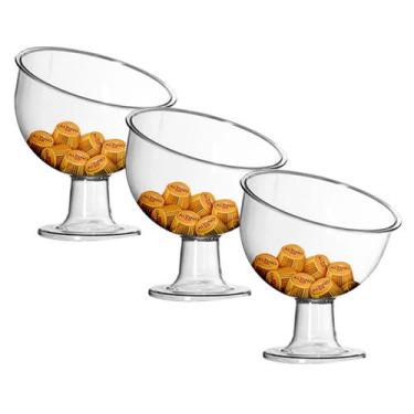 Imagem de Kit Com 3 Taças Inclinadas Grande Bala Doces Sobremesas 2,7L - 3T