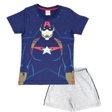 Imagem de Pijama Juvenil Masculino Capitão América Marvel 53.05.0010 - Evanilda,