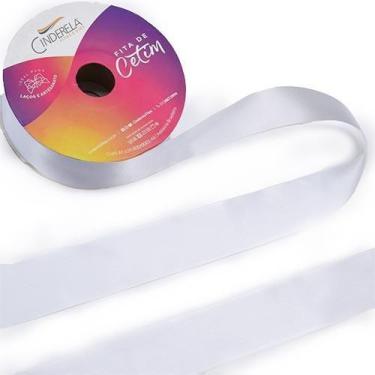Imagem de Fita de Cetim Nº 05 22mm Com 50 Metros - Cinderela, 01 - BRANCO
