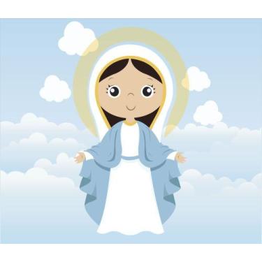 Imagem de Papel De Parede Adesivo, Infantil Maria Bebê 1X1 - Final Decor, Azul