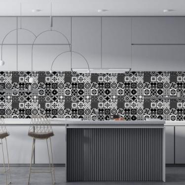 Imagem de Papel De Parede Adesivo Azulejo Português Lavável - AUM Adesivos, mode