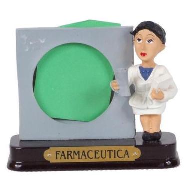 Imagem de Boneco Profissional Farmaceutica Com Porta Foto 8Cm - Zona Livre