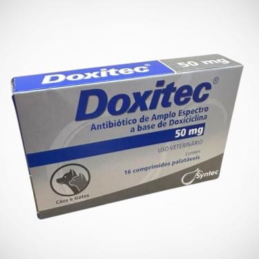 Imagem de Doxitec 50mg 16 Comprimidos Antibiótico para Cachorro Gato Pet Original Syntec Doença do Carrapato