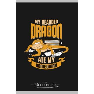 Imagem de My Bearded Dragon Ate My Homework Notebook: Planner, Diary, Lined College Ruled Paper 6 x 9 inches 120 Pages Notes