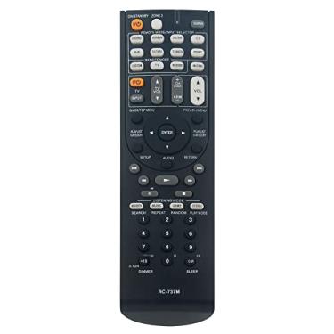 Imagem de Controle remoto de substituição RC-737M compatível com receptor AV Onkyo TX-SR507 TX-SR577 TX-SR507B HT-S6200 HT-S620 HT-R670 HTP-670 SKF-670 SKC-670 SKR-670 SKB-670 SKW-770 UP-A1 29344937 TXSR507