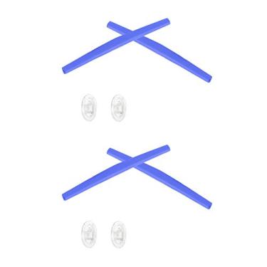 Imagem de SmartVLT 2 pares de meias de substituição azuis e kits de nariz para Oakley Whisker