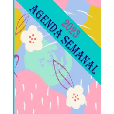 Imagem de Agenda Semana Vista 2023: Agenda 2023 Semana A4 Vista, Enero a Diciembre, Planificador,Semanal,Diaria, Mensual, Anual,Regalo