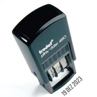 Imagem de Carimbo Datador Automático Trodat Printy 4810 Impressão 25x3,8 mm, Formato DD MM AAAA, Tinta Preta, Compacto, Leve, Resistente, Ideal para Escritórios, Empresas, Uso Profissional e Pessoal