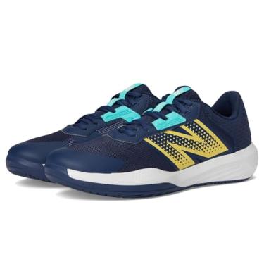 Imagem de New Balance Tênis masculino 696 V6, Branco/Clementine, 12 Wide