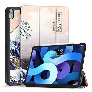Imagem de TNP Capa para iPad Air de 11 polegadas M2 6ª 2024, 5ª geração (2022 2020) - Capa Great Wave de 10,9 polegadas com suporte para lápis para Apple Pencil de 2ª geração - Capa protetora com suporte de