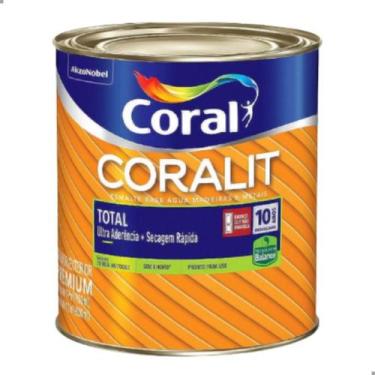 Imagem de Tinta Esmalte Sintético Base Água Coralit Total Branco Fosco  900ml - 