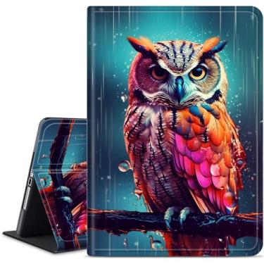 Imagem de Capa para Samsung Galaxy Tab S9 2023 11 polegadas/Tab S9 FE 5G Capa 27.7 cm, capas inteligentes de couro PU finas com suporte para caneta S + despertar/hibernar automático para Tab S9/S9 FE, coruja