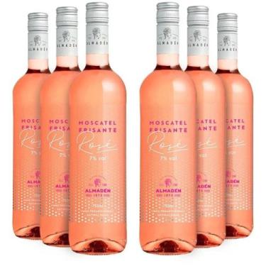 Imagem de Kit 6 Unidades Vinho Almadén Frisante Moscatel Rosé 750ml