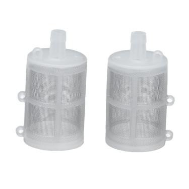 Imagem de Filtro de mangueira de jardim 2pcs Aço inoxidável Filtros de mangueira doméstica com malha de tubo de mergulho flutuante para pulverizadores bomba de óleo e várias aplicações