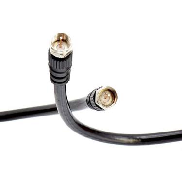 Imagem de THE CIMPLE CO Cabo coaxial (cabo coaxial) 7,6 m com tampas de conector de fácil aderência - Preto - Cabo de TV coaxial tipo F RG6 75 Ohm - 7,5 m preto