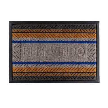 Imagem de Tapete Capacho Carpete AntiDerrapante Emborrachado 60 cm x 40 cm - Cam