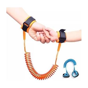 Imagem de Pulseira Guia de Segurança Infantil, Proteção para Crianças e Bebês, Prevenção de Acidentes em Ruas- Distribuição QH Shopp (Laranja)