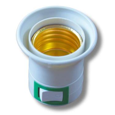 Imagem de Soquete E27 Bocal Lâmpada Tomada Chave Liga Desliga tomada de lâmpada 