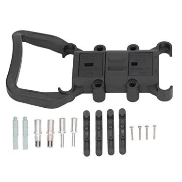 Imagem de LOCADENCE Kit de conector de força de empilhadeira, terminais de cobre 80A, conector de carregamento de bateria, plugue fêmea macho para empilhadeira elétrica, guinchos, caminhões