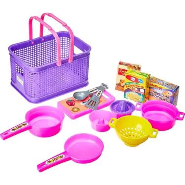 Imagem de Brinquedo Cozinha Completa Infantil Cestinha Panelinhas - Mili Multico