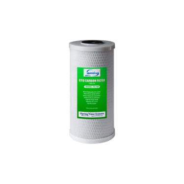 Imagem de iSpring Cartucho de substituição de filtro de bloco de carbono ativado de alta capacidade FC15B para sistema de filtragem de água sob a pia e toda a casa, 5 mícrons 25,4 x 11,4 cm