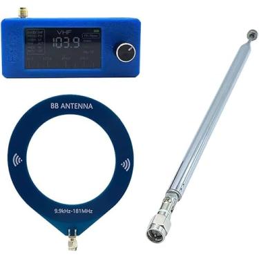 Imagem de Rádio portátil SI4732, mini rádio de bolso bateria de 800 mAh, receptor de transmissão de banda completa LSB USB AM FM 0,5-108 MHz, tela IPS de 4,9 polegadas, para caminhar, acampar, cozinhar e