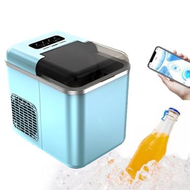 Imagem de CNAOHGHN 1.3l MáQuina De Gelo Para Bancada,9 Cubos Prontos Em 7 Minutos, MáQuina De Gelo Com Auto Limpeza AutomáTica, Acompanha Cesta E Pá Para Cozinha, EscritóRio, Bar E Festa